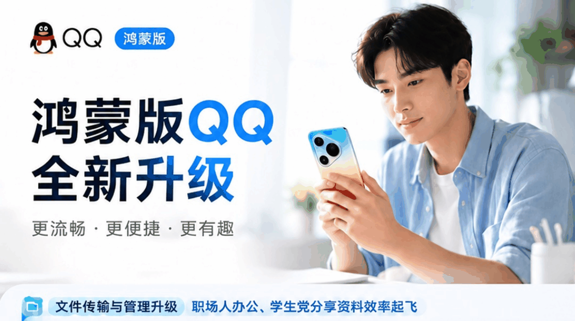 华为Pura新机体验加码 鸿蒙版QQ新增闪传文件接收 预览 批量下载